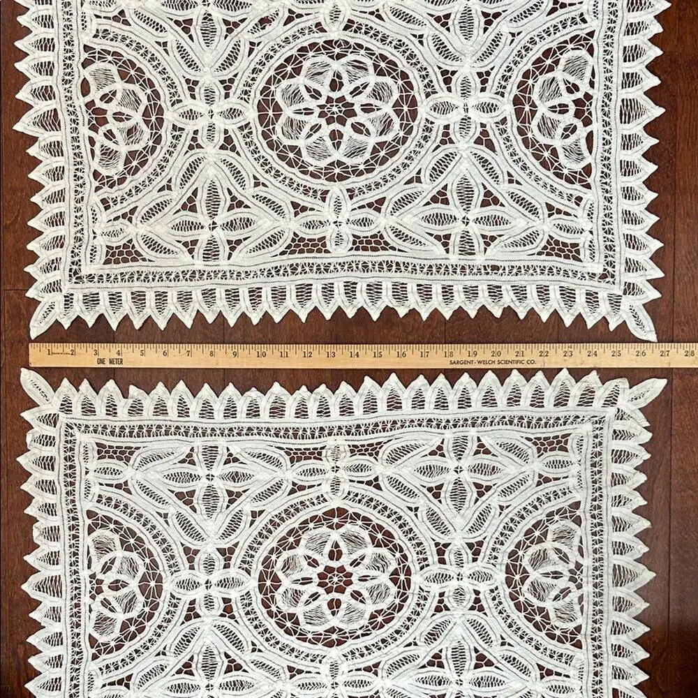 Vintage Intricate Cream Lace Placemats or Table Runners, Cottagecore Feminine